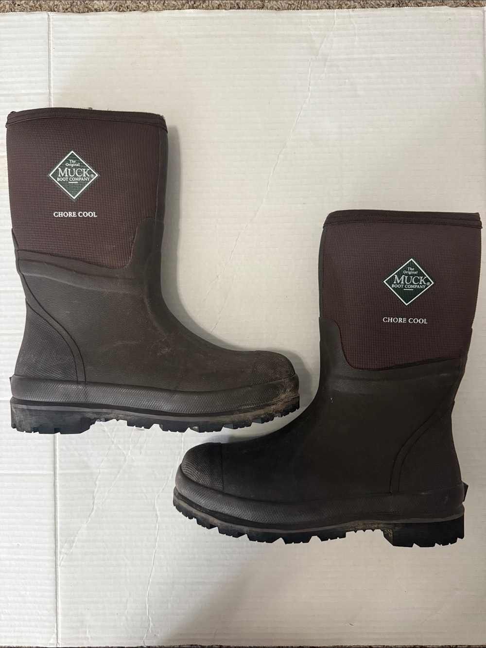 The Muck Boot Company - The Original Chore Cool Brown Work Boots - M7 / W8
